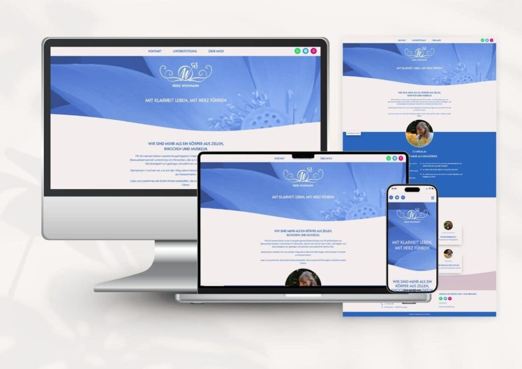 Website-Branding für Physiotherapie- Design-Beispiel